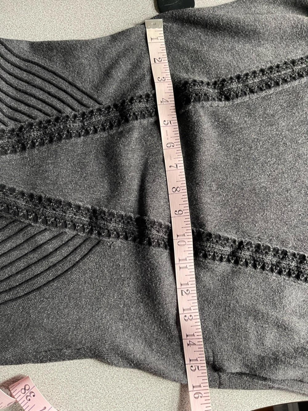 Grey & Black  Bodycon Light Knit Dress - Picture 6 of 8